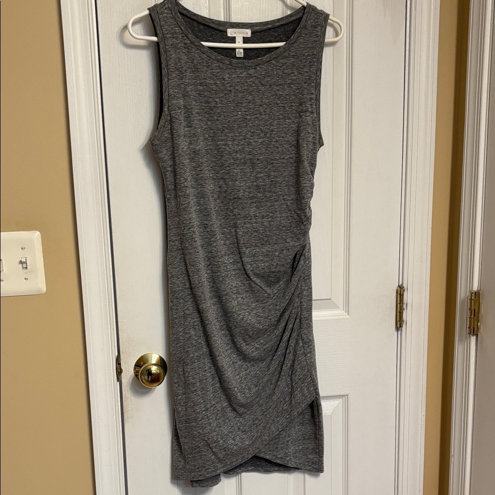 Leith Asymmetrical Charcoal Dress